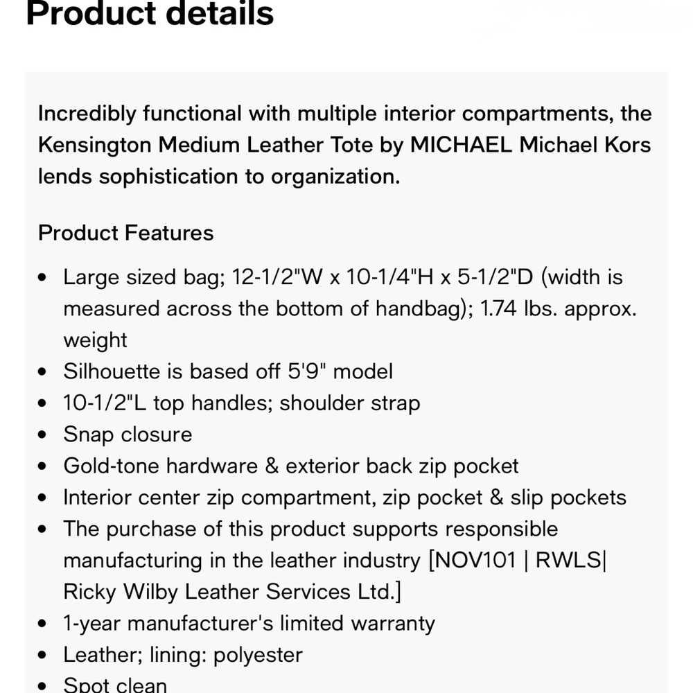 Michael Kors Leather Shoulder Bag - Picture 8 of 8
